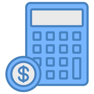 hesap makinesi vektör simgesi, modern biçim