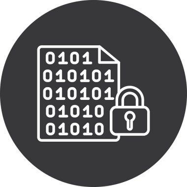 veri güvenlik vektörü simgesi modern basit illüstrasyon