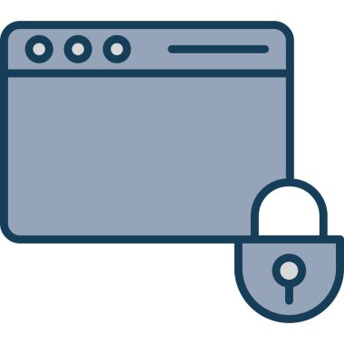 tarayıcı kilit simgesi düz biçimli