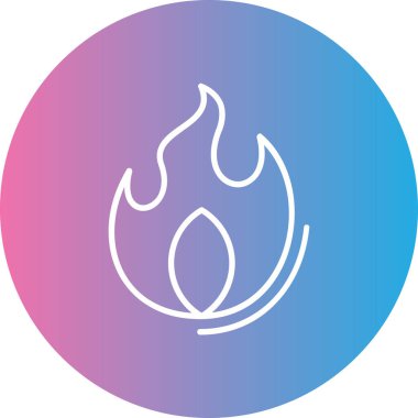 Alev simgesinin vektör illüstrasyonu