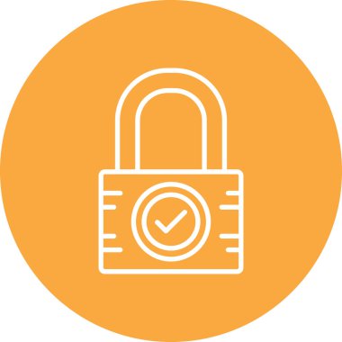 Kilit. Web simgesi basit illüstrasyon