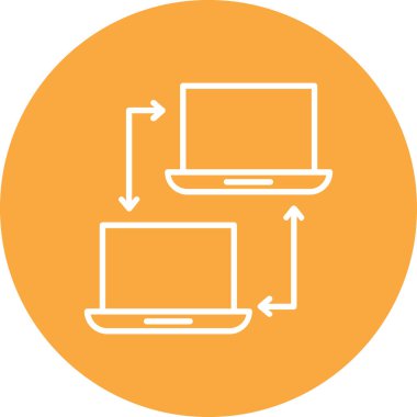 Bilgisayar. Web simgesi basit illüstrasyon