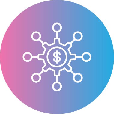 Dolar. Web simgesi basit illüstrasyon