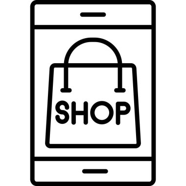 Mobil simgenin vektör illüstrasyonu