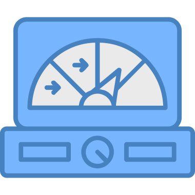 Grafik çizelgesi simgesi olan bilgisayar faresi, vektör illüstrasyonu