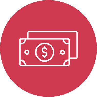 Dolar vektör simgesi modern soyut illüstrasyon