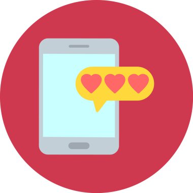 Aşk. Web simgesi basit tasarım