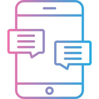 Konuş. Web simgesi basit illüstrasyon