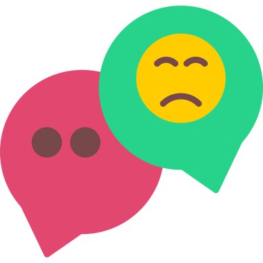 chat emoji simgesi, düz tasarım