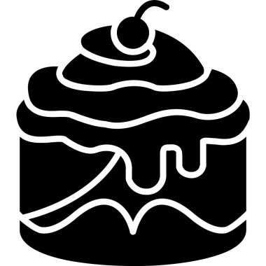 pasta tatlı ikonu ana hatlarıyla