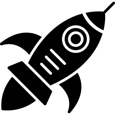Roket. Web simgesi basit tasarım