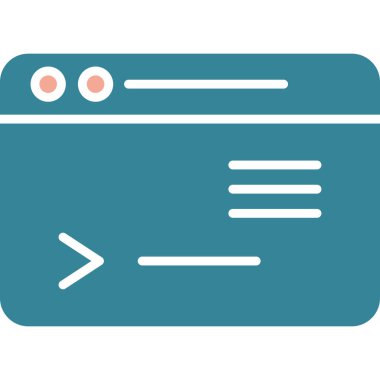 Tarayıcı. Web simgesi basit illüstrasyon