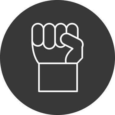 Yumruk. Web simgesi basit tasarım
