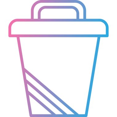 Çöp kutusu simgesinin vektör illüstrasyonu