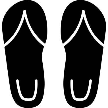 parmak arası terlik ayakkabı simgesi