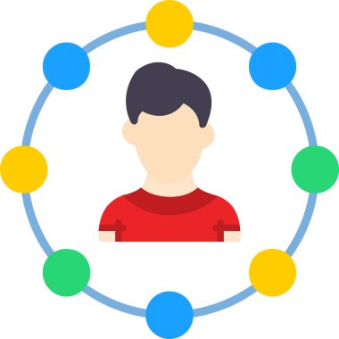 İnsan avatarı. Web simgesi basit illüstrasyon