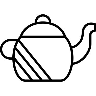 Çaydanlık simgesi, anahat stili