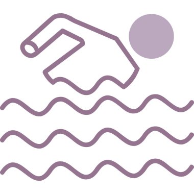 Yüzme havuzu. Web simgesi vektör illüstrasyonu