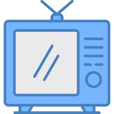 TV simgesi vektör illüstrasyonu