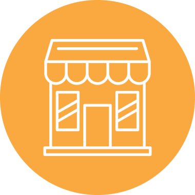 Mağaza. Web simgesi basit illüstrasyon