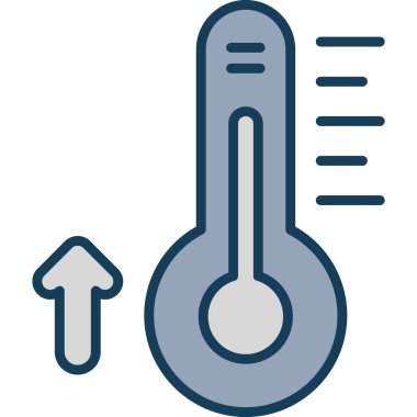 termometre simgesi, vektör illüstrasyonu