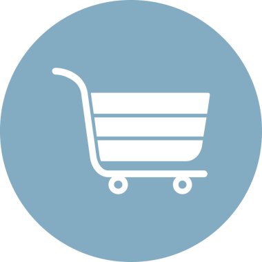 Alışveriş arabası ikon vektör illüstrasyonu