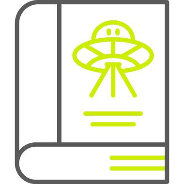 Bir kitap simgesinin vektör illüstrasyonu