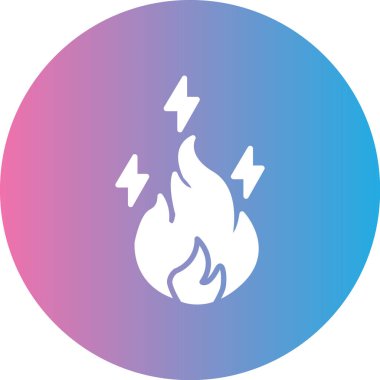 Bir ateşin vektör illüstrasyonu