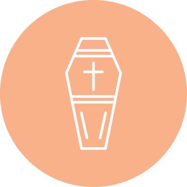 Bir tabut simgesinin vektör çizimi