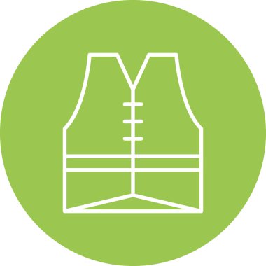 Eşsiz Yelek Satır Vektörü Simgesi