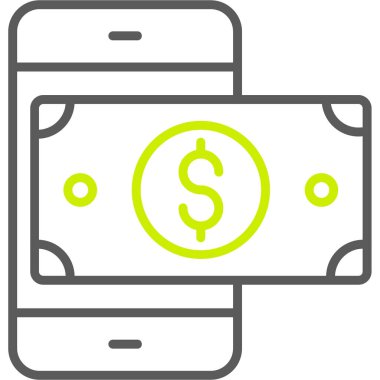 para mobil ödeme simgesi ana hat biçiminde