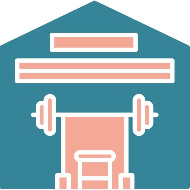 spor salonu simge vektör çizim