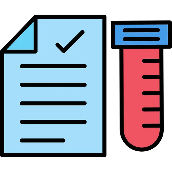 Test tüpü simgesi. özet test vektör rengi düz izole
