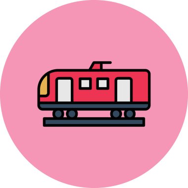 Demiryolu treni. Basit resimleme