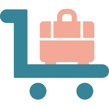 Alışveriş arabası. Basit resimleme