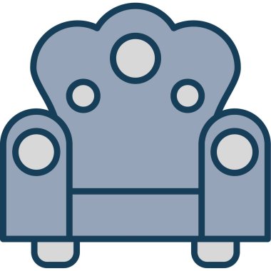 Koltuk. Web simgesi basit illüstrasyon