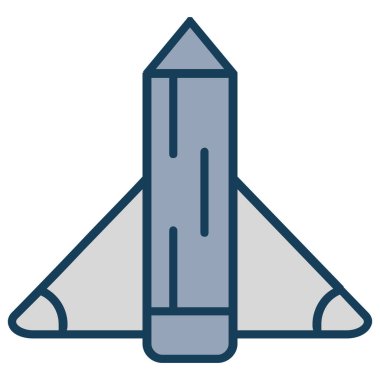 roket ikonu vektör illüstrasyonu