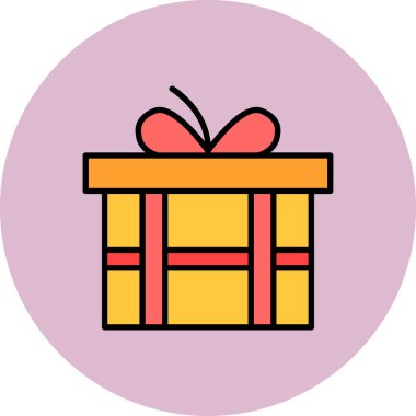 Hediye. Web simgesi basit illüstrasyon