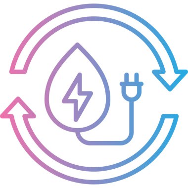 elektrik enerji simgesi, vektör illüstrasyonu