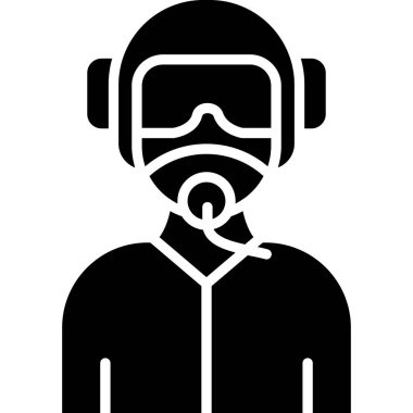 Maske takan ve gözlük takan Avatar Adam