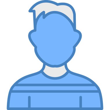 avatar erkek simgesi ana hatları ile doldurulmuş