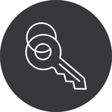 Anahtar simgesi vektör illüstrasyonu