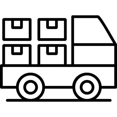 Kamyon. Web simgesi basit tasarım