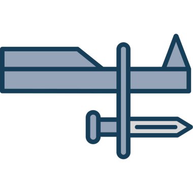 Silah. Web simgesi basit illüstrasyon