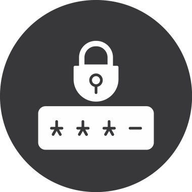 parola ikonu vektör illüstrasyonu