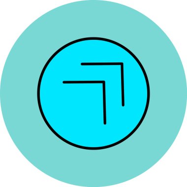 Mavi ve beyaz dairenin vektör çizimi