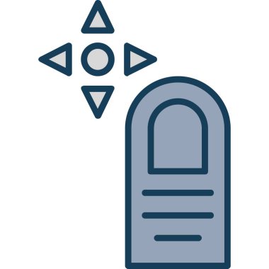 Mezar taşı. Web simgesi basit illüstrasyon