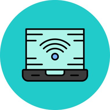 Kablosuz internet kablosuz ağ simgesi. Web için kablosuz internet kablosuz ağ vektör simgesinin özeti