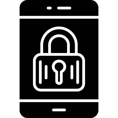 akıllı telefon kilidi vektör simgesi
