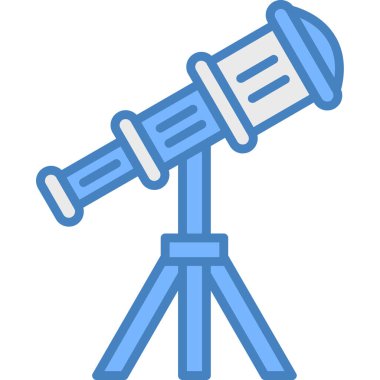 Teleskop. Web simgesi basit illüstrasyon